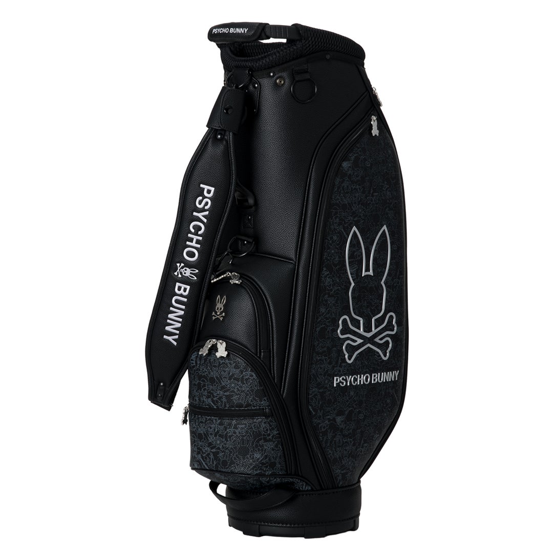 [サイコバニー] Psycho Bunny ユニセックス カートキャディバッグ MONOTONE EDITION PBMG6BC3 ブラック　詳細1