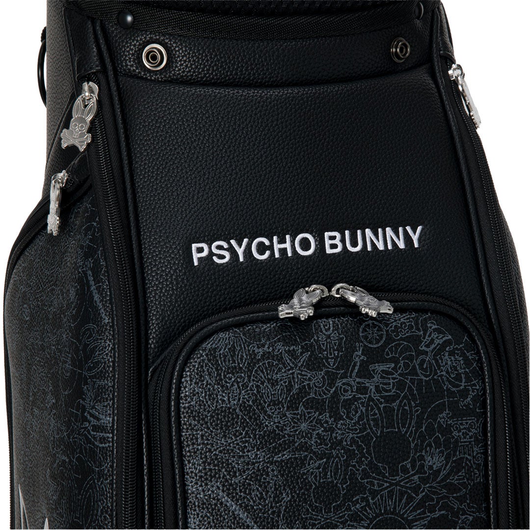 [サイコバニー] Psycho Bunny ユニセックス カートキャディバッグ MONOTONE EDITION PBMG6BC3 ブラック　詳細10