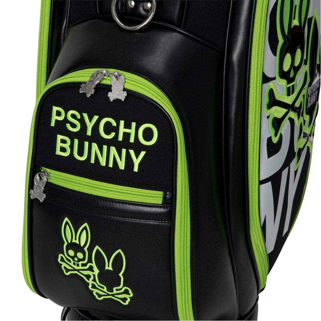 [サイコバニー] Psycho Bunny ユニセックス カートキャディバッグ FLAGSHIP PBMG6BC4 ブラック　詳細6