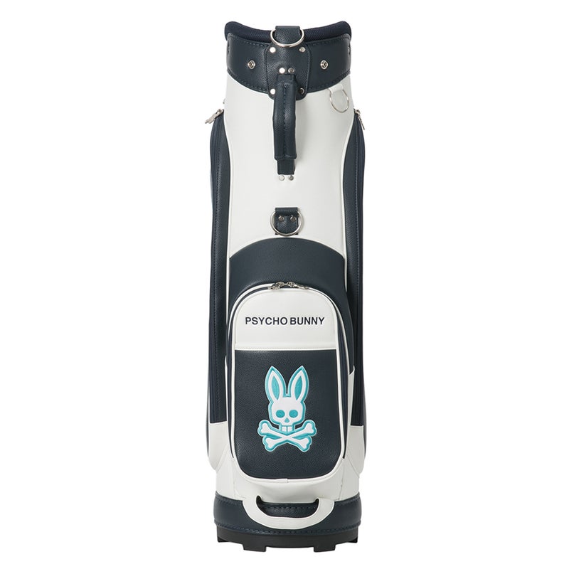 [サイコバニー] Psycho Bunny ユニセックス カートキャディバッグ LOGOART PBMG6BC6 限定カラー(ホワイト×ネイビー）　詳細2