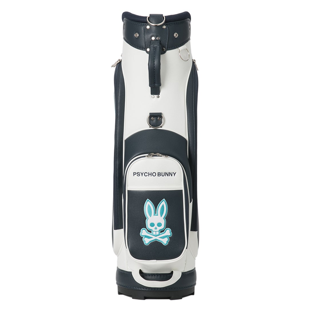 [サイコバニー] Psycho Bunny ユニセックス カートキャディバッグ LOGOART PBMG6BC6 限定カラー(ホワイト×ネイビー）　詳細9