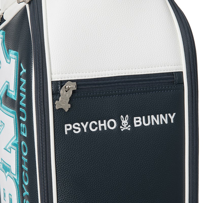 [サイコバニー] Psycho Bunny ユニセックス カートキャディバッグ LOGOART PBMG6BC6 限定カラー(ホワイト×ネイビー）　詳細16