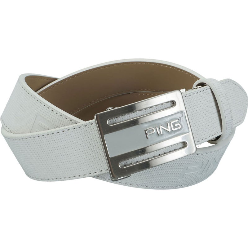 ピン アパレル PING APPAREL メンズ ドットエンボスPINGロゴスライドバックルベルト (MENS) PIMG62ZF ホワイト 詳細2