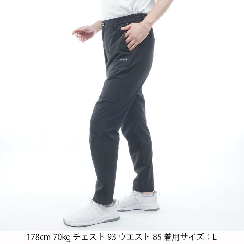 ピン アパレル PING APPAREL メンズ 【PING APPAREL】［UVカット・透け防止］ミニリップストップテーパードパンツ (MENS) PIMA64F ブラック 詳細2