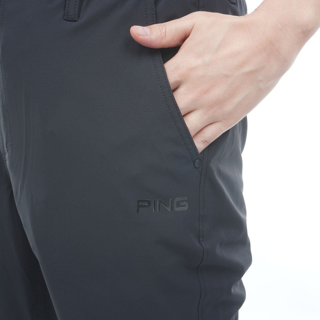 ピン アパレル PING APPAREL メンズ 【PING APPAREL】［UVカット・透け防止］ミニリップストップテーパードパンツ (MENS) PIMA64F ブラック 詳細6