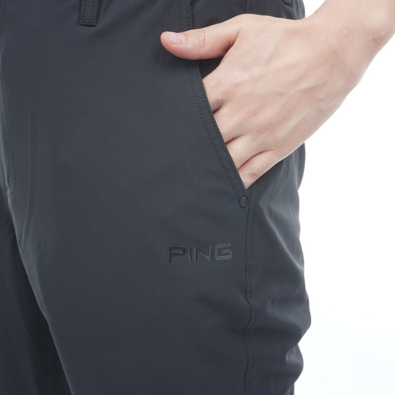 ピン アパレル PING APPAREL メンズ 【PING APPAREL】［UVカット・透け防止］ミニリップストップテーパードパンツ (MENS) PIMA64F ブラック 詳細6