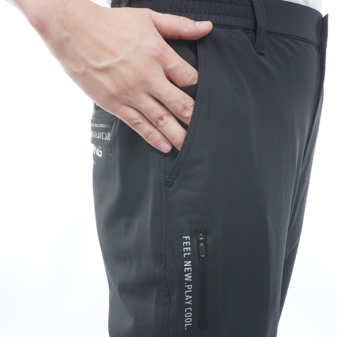 ピン アパレル PING APPAREL メンズ 【PING APPAREL】［UVカット・透け防止］ミニリップストップテーパードパンツ (MENS) PIMA64F ブラック 詳細8