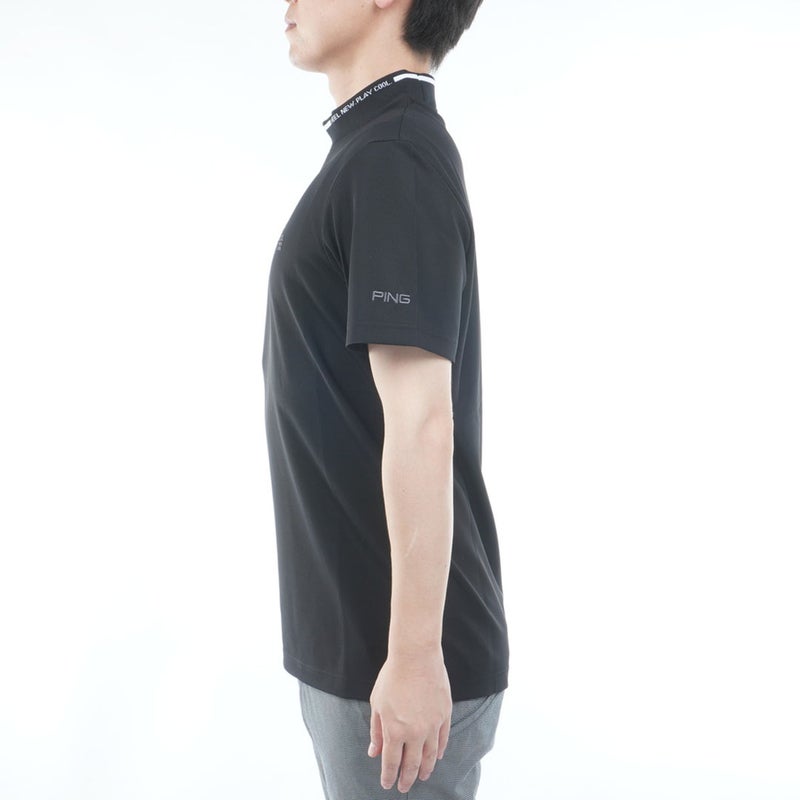 ピン アパレル PING APPAREL メンズ 【PING APPAREL】ﾛｺﾞｼﾞｬｶｰﾄﾞ襟ﾊｲﾈｯｸｼｬﾂ(MENS) PIMA65Q ブラック 詳細3