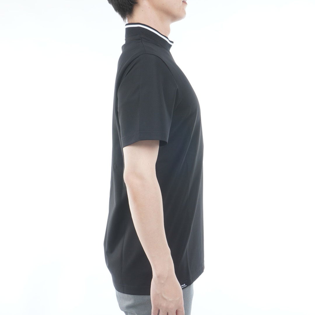 ピン アパレル PING APPAREL メンズ 【PING APPAREL】ﾛｺﾞｼﾞｬｶｰﾄﾞ襟ﾊｲﾈｯｸｼｬﾂ(MENS) PIMA65Q ブラック 詳細5