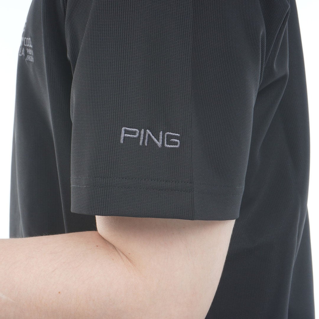 ピン アパレル PING APPAREL メンズ 【PING APPAREL】ﾛｺﾞｼﾞｬｶｰﾄﾞ襟ﾊｲﾈｯｸｼｬﾂ(MENS) PIMA65Q ブラック 詳細8
