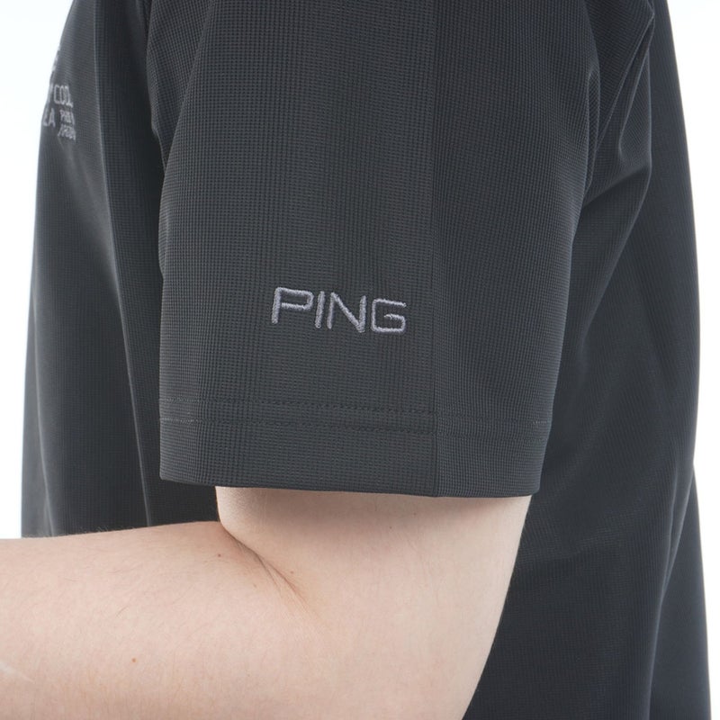 ピン アパレル PING APPAREL メンズ 【PING APPAREL】ﾛｺﾞｼﾞｬｶｰﾄﾞ襟ﾊｲﾈｯｸｼｬﾂ(MENS) PIMA65Q ブラック 詳細8