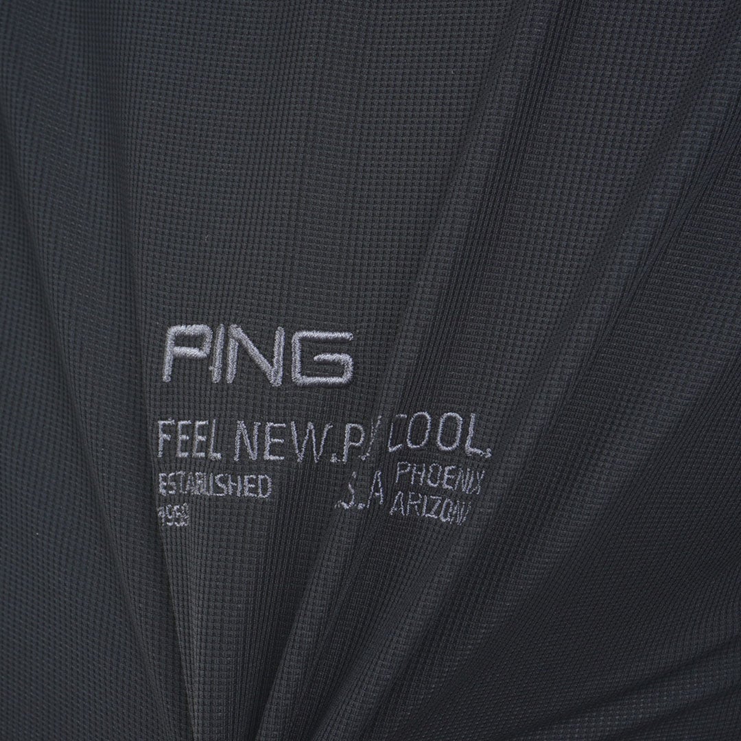 ピン アパレル PING APPAREL メンズ 【PING APPAREL】ﾛｺﾞｼﾞｬｶｰﾄﾞ襟ﾊｲﾈｯｸｼｬﾂ(MENS) PIMA65Q ブラック 詳細9
