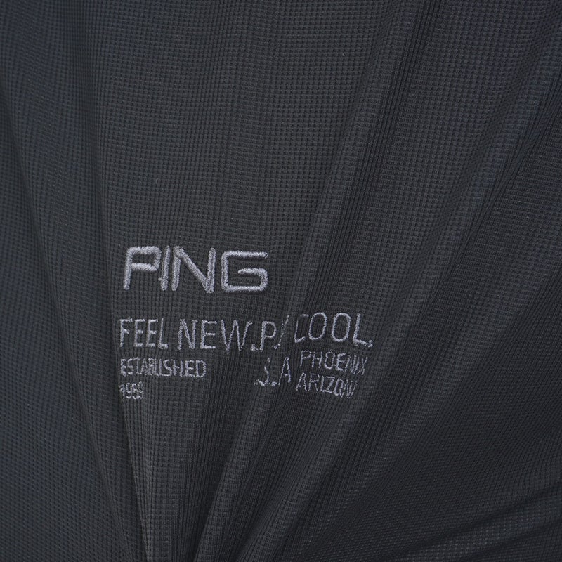 ピン アパレル PING APPAREL メンズ 【PING APPAREL】ﾛｺﾞｼﾞｬｶｰﾄﾞ襟ﾊｲﾈｯｸｼｬﾂ(MENS) PIMA65Q ブラック 詳細9