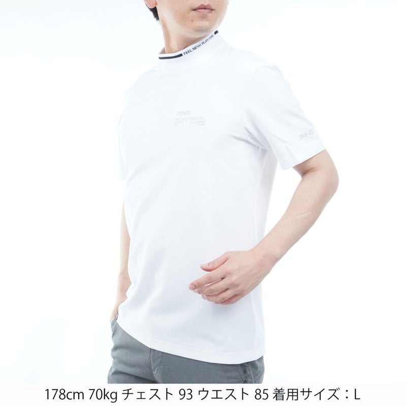 ピン アパレル PING APPAREL メンズ 【PING APPAREL】ﾛｺﾞｼﾞｬｶｰﾄﾞ襟ﾊｲﾈｯｸｼｬﾂ(MENS) PIMA65Q ホワイト 詳細14