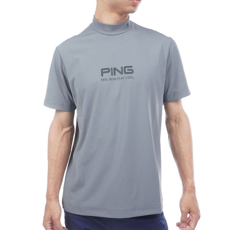 ピン アパレル PING APPAREL メンズ [ピンアパレル]【PING APPAREL】半袖ﾊｲﾈｯｸｼｬﾂ (MENS) PIMA65 グレー 詳細13