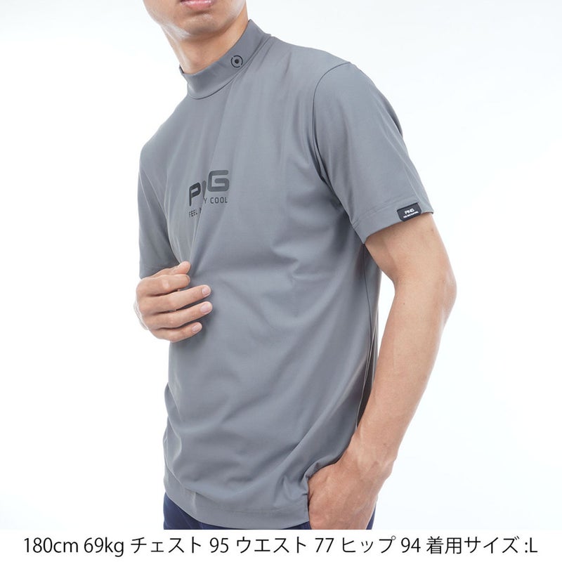 ピン アパレル PING APPAREL メンズ [ピンアパレル]【PING APPAREL】半袖ﾊｲﾈｯｸｼｬﾂ (MENS) PIMA65 グレー 詳細14
