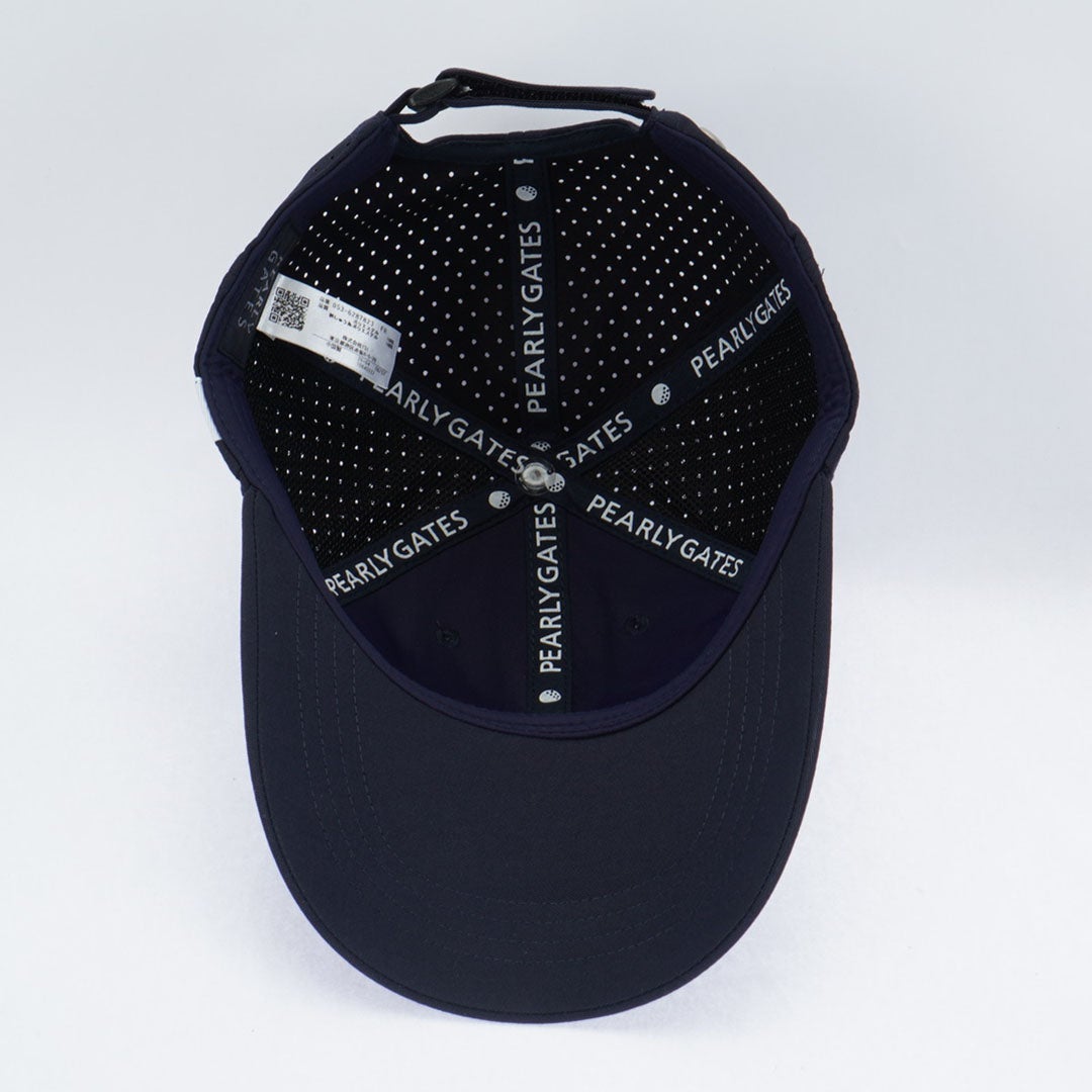 [パーリーゲイツ]PEARLY GATES ユニセックス サングラスホルダー付キメッシュCAP PAMG6ACF ネイビー　詳細3