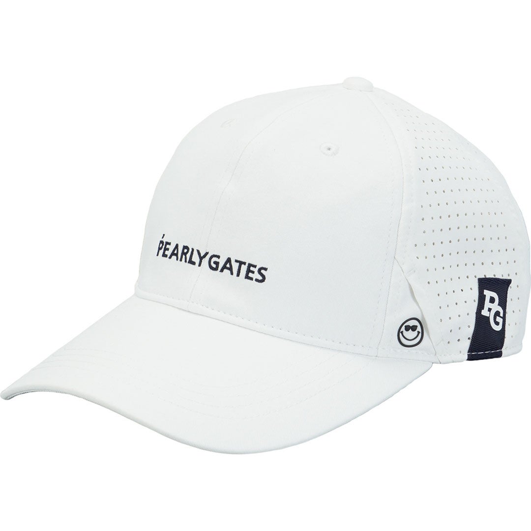 [パーリーゲイツ]PEARLY GATES ユニセックス サングラスホルダー付キメッシュCAP PAMG6ACF ホワイト　詳細