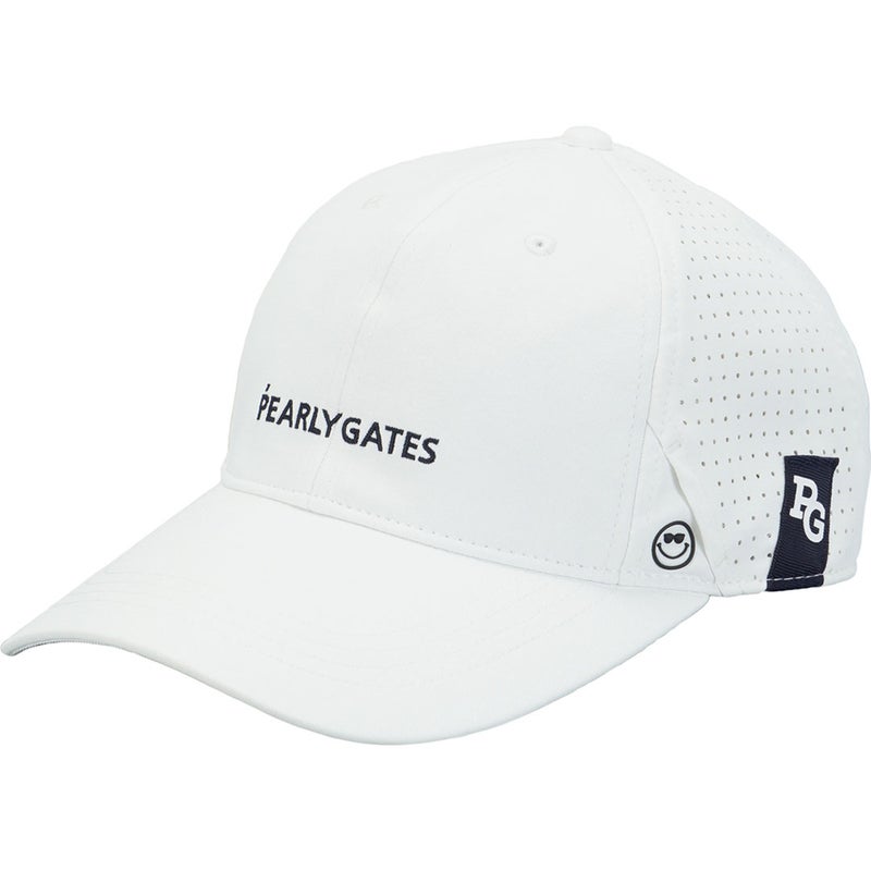 [パーリーゲイツ]PEARLY GATES ユニセックス サングラスホルダー付キメッシュCAP PAMG6ACF ホワイト　詳細