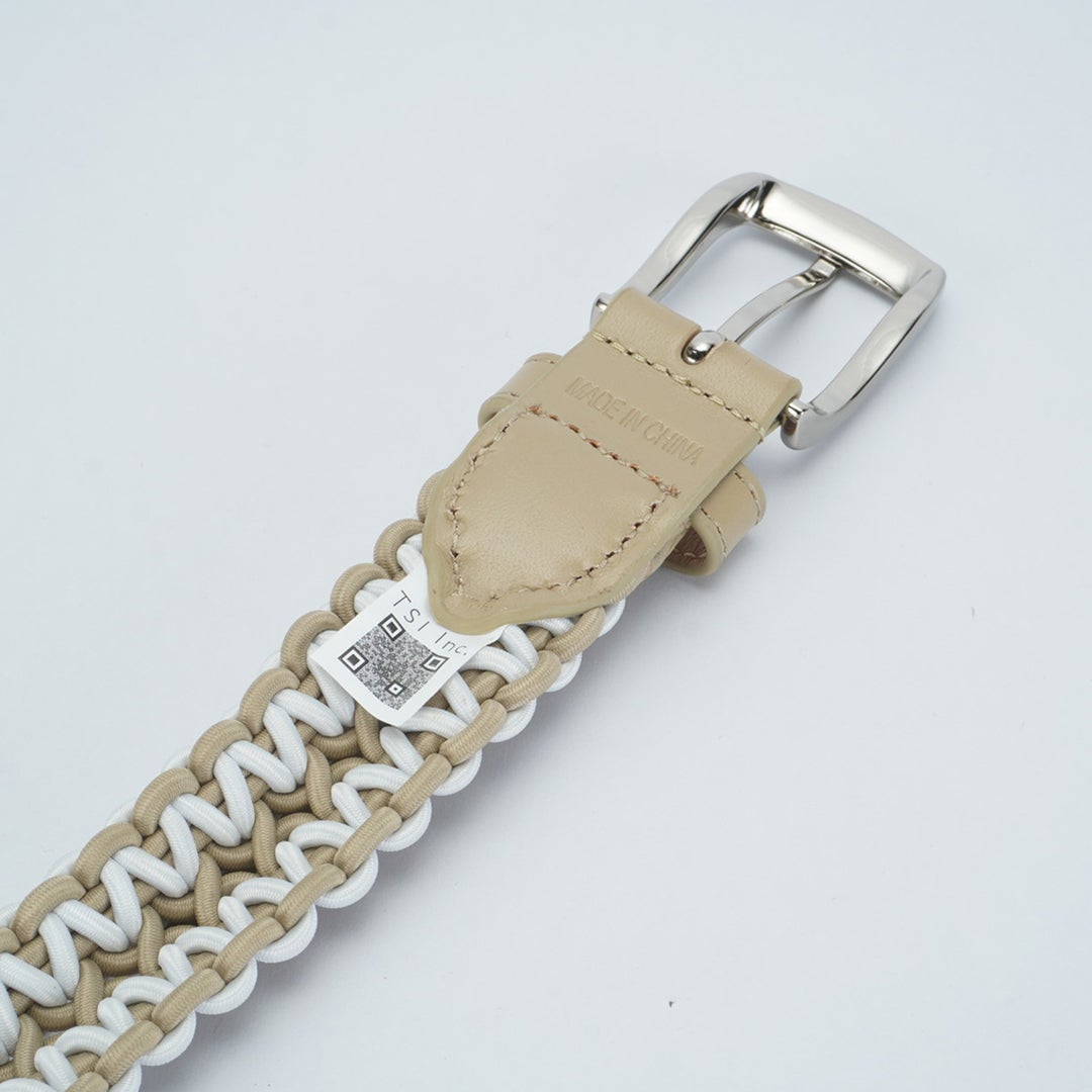 [パーリーゲイツ] PEARLY GATES ユニセックス ボーダーメッシュBELT PAMG643F　ベージュ　詳細1