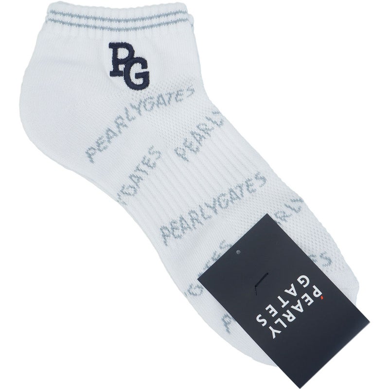 [パーリーゲイツ] PEARLY GATES メンズ ランダムロゴアンクルSOX PAMG69BF ホワイト　詳細