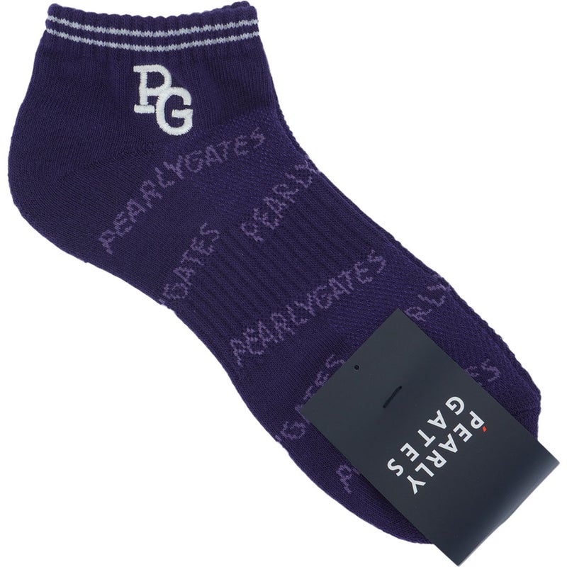 [パーリーゲイツ] PEARLY GATES メンズ ランダムロゴアンクルSOX PAMG69BF パープル　詳細