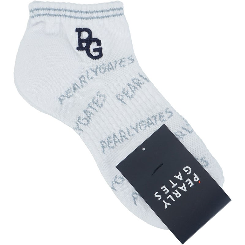 [パーリーゲイツ] PEARLY GATES レディース ランダムロゴアンクルSOX PAMG69CF ホワイト　詳細