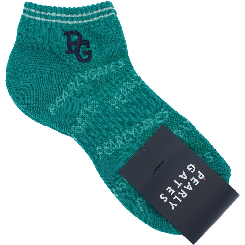 [パーリーゲイツ] PEARLY GATES レディース ランダムロゴアンクルSOX PAMG69CF グリーン　詳細