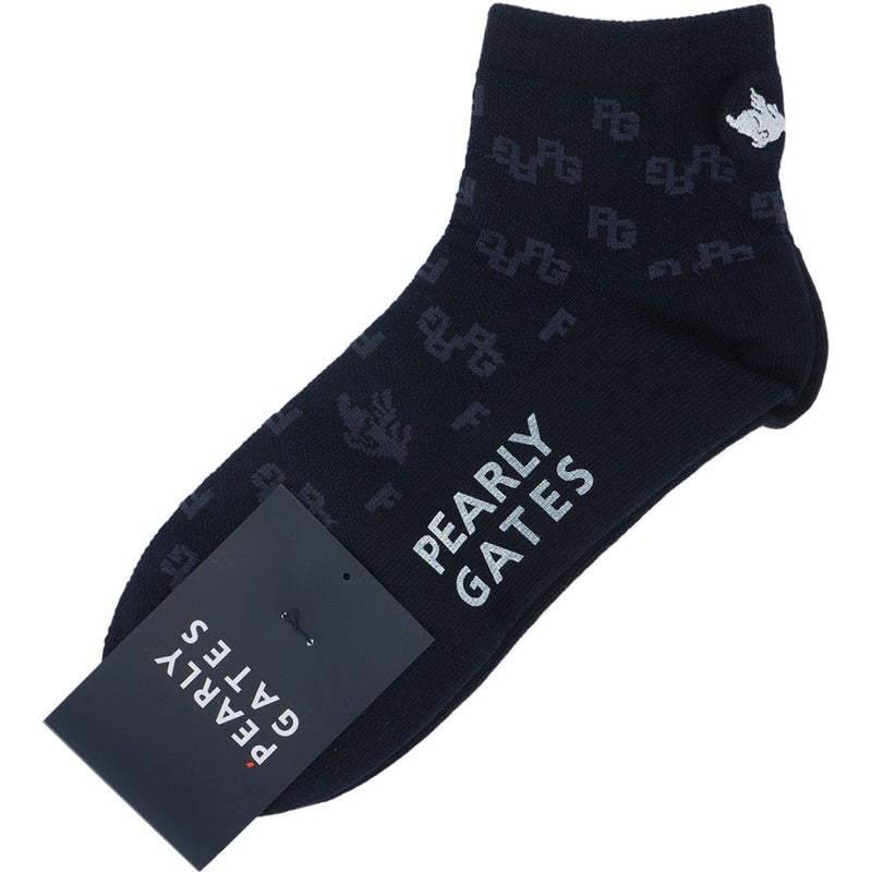 [パーリーゲイツ] PEARLY GATES レディース マイクロトビウサPG柄ショートSOX PAMG69EF ネイビー　詳細