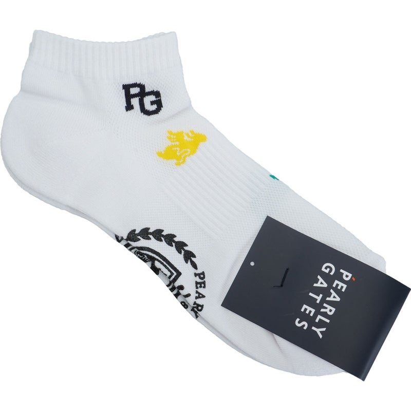 [パーリーゲイツ] PEARLY GATES メンズ ウサギ総柄アンクルSOX PAMG69FF ホワイト　詳細