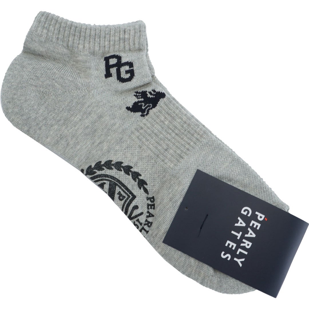 [パーリーゲイツ] PEARLY GATES メンズ ウサギ総柄アンクルSOX PAMG69FF グレー　詳細